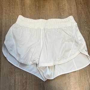 Lululemon White Tracker Shorts